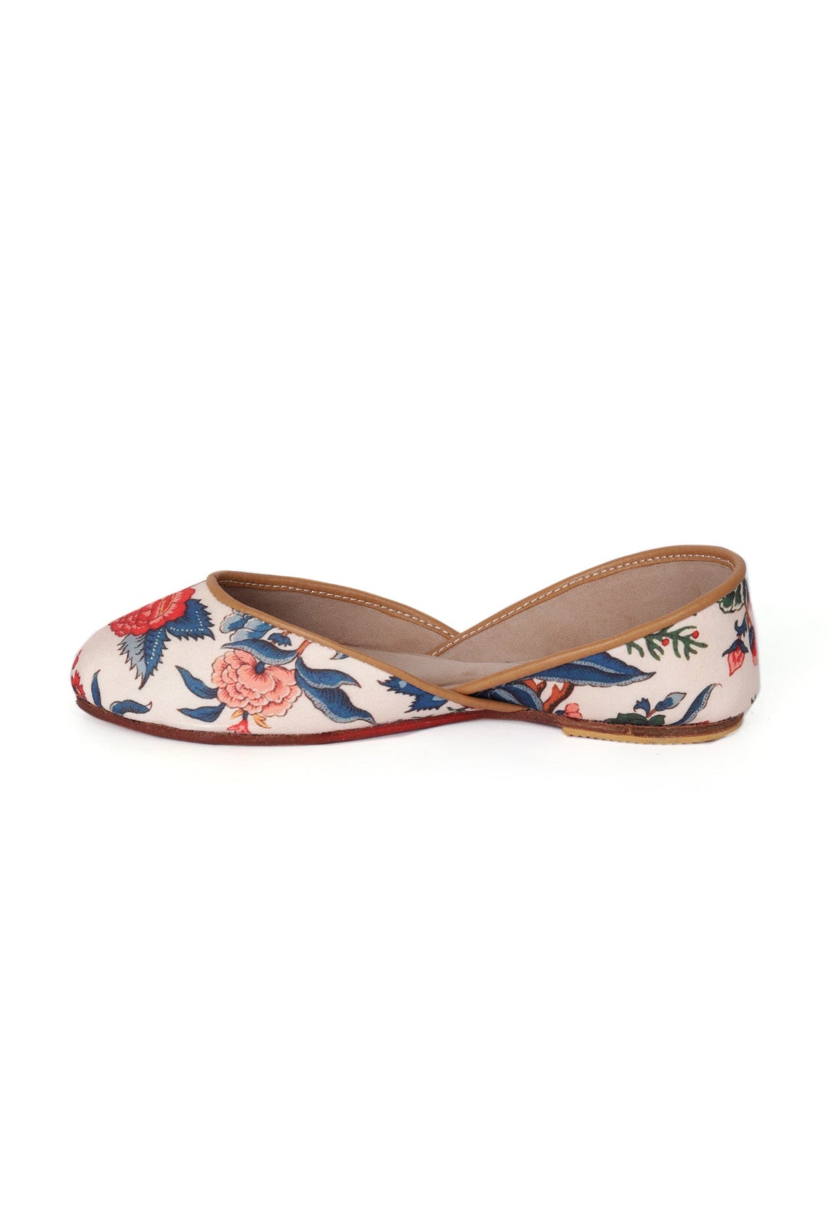Coral and Blue Floral Chintz Jutti サイズ EU37