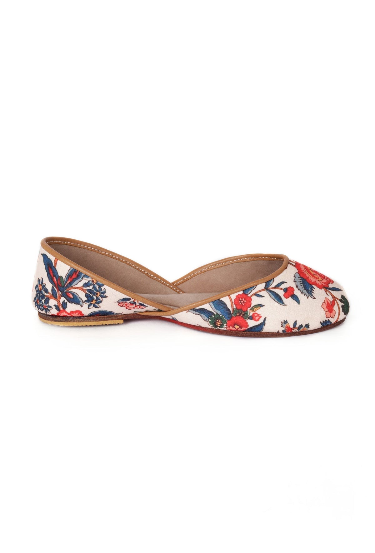 Coral and Blue Floral Chintz Jutti サイズ EU41