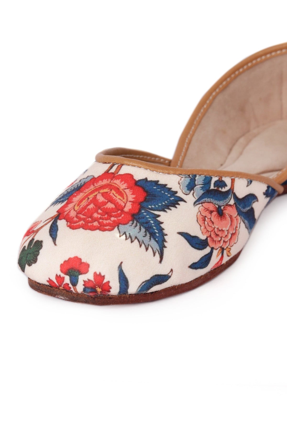 Coral and Blue Floral Chintz Jutti サイズ EU39