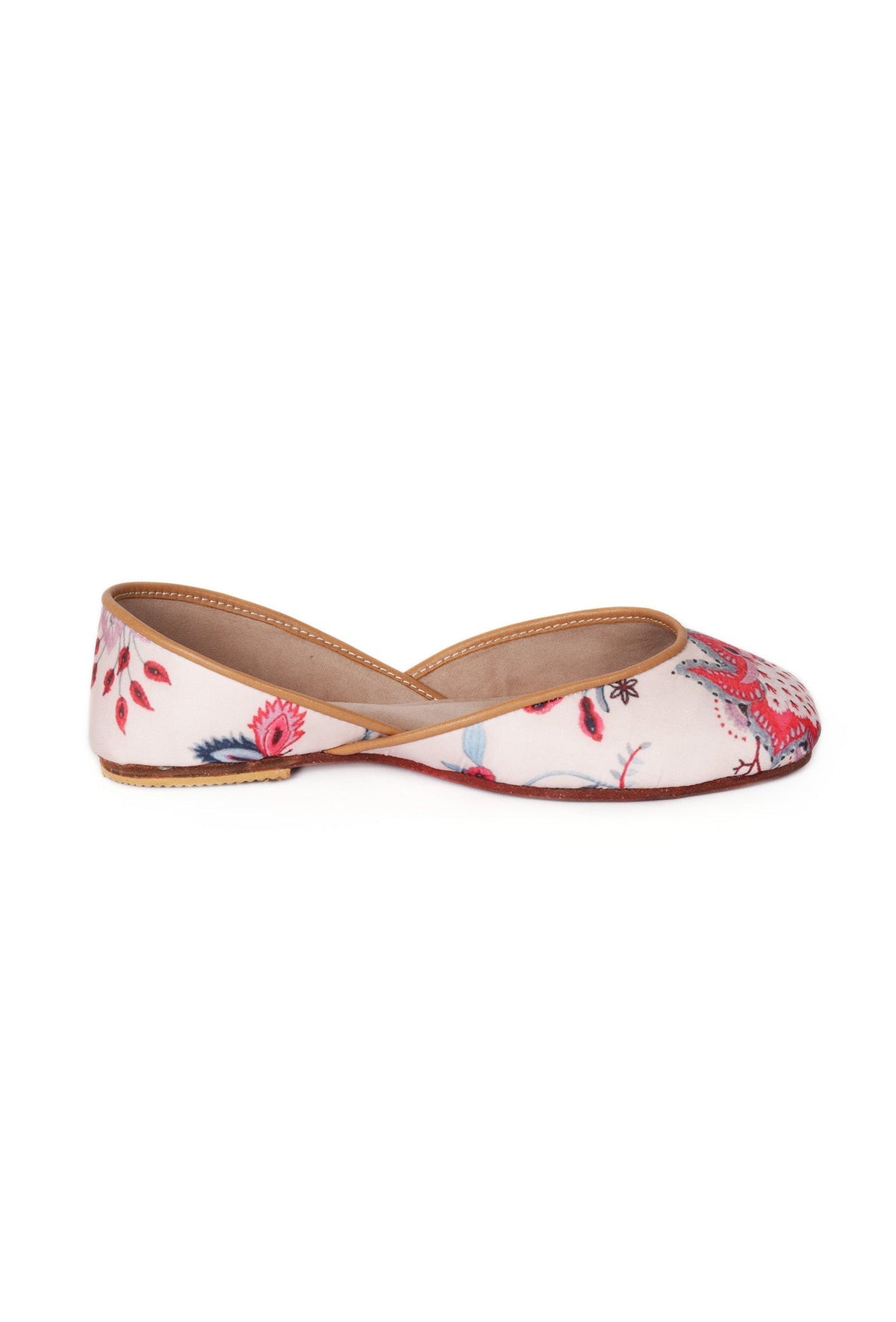 Off-White and Pink Floral Chintz Jutti サイズ EU42