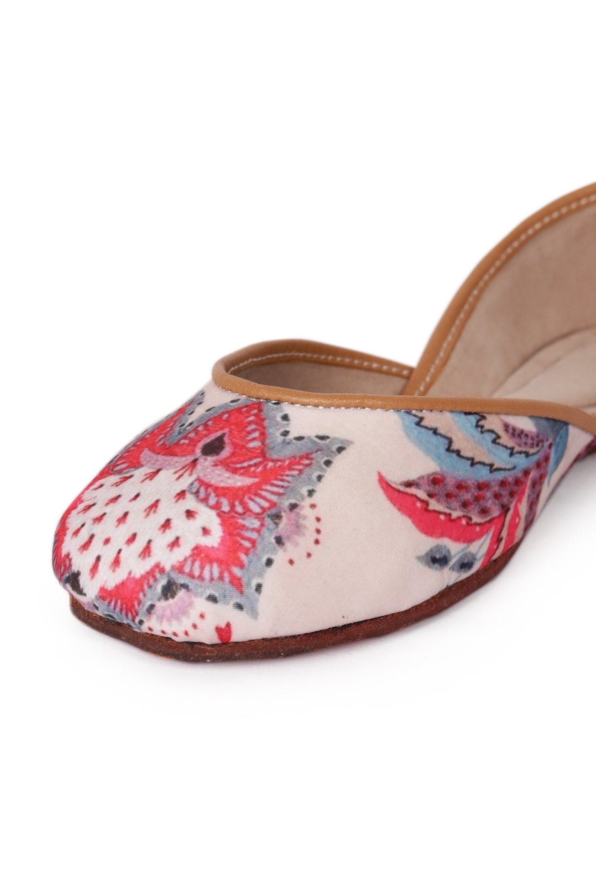 Off-White and Pink Floral Chintz Jutti サイズ EU35