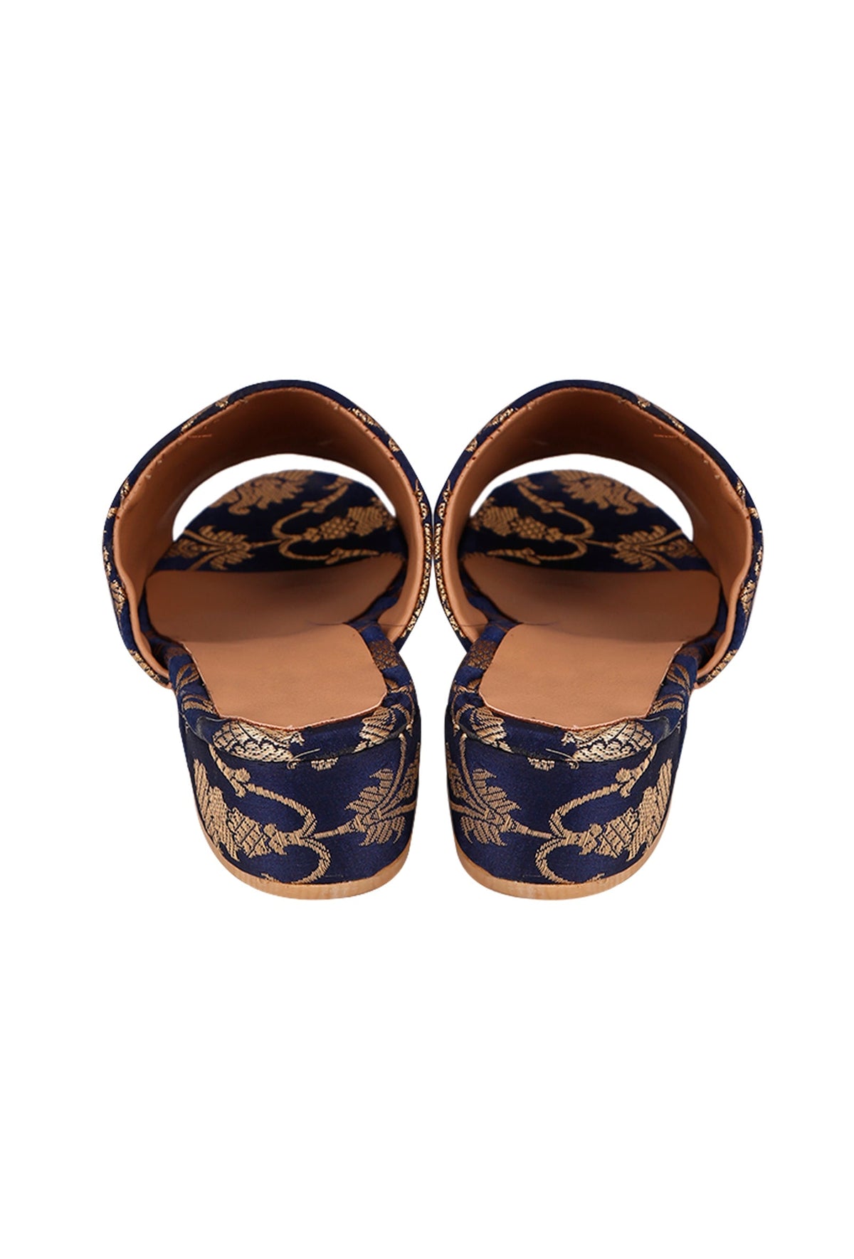 Black Brocade Block Heels サイズ EU38