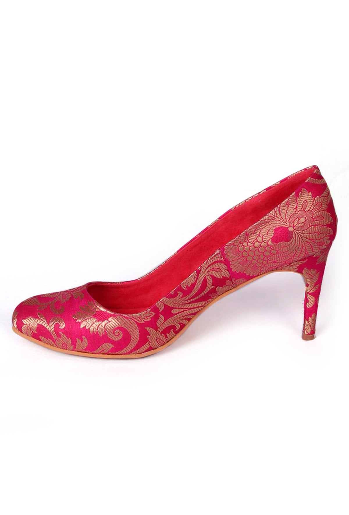 Fuchsia Brocade Pencil Heels サイズ EU38