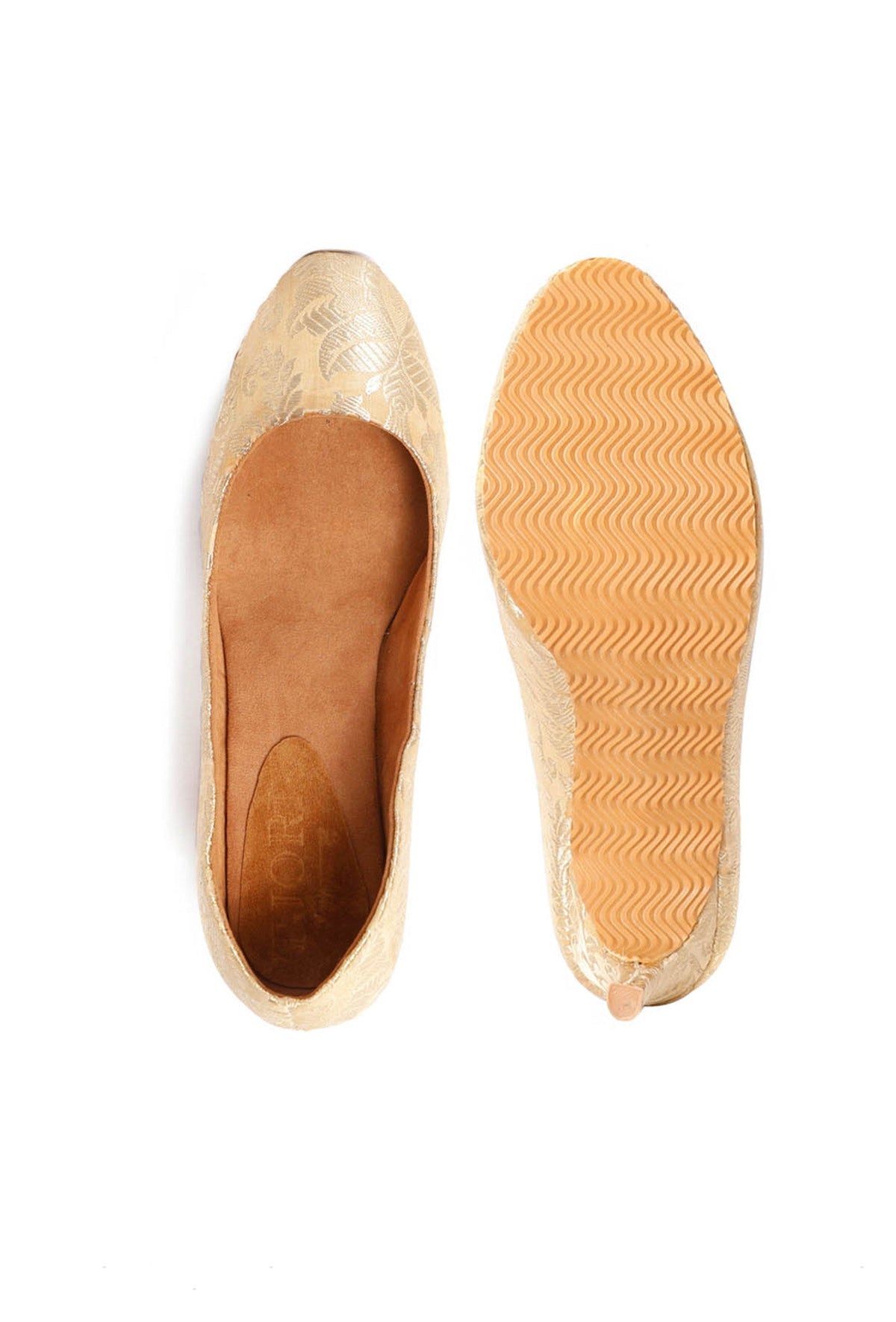 Beige Pencil Heels in Brocade サイズ EU38