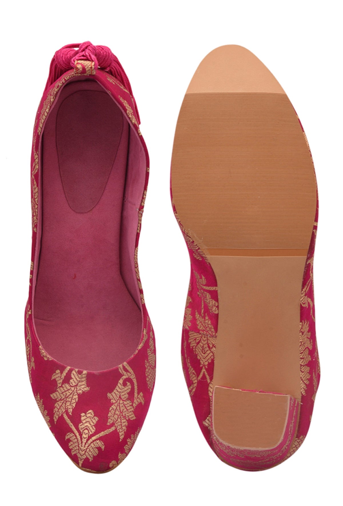 Pink Brocade Block Heel サイズ EU35