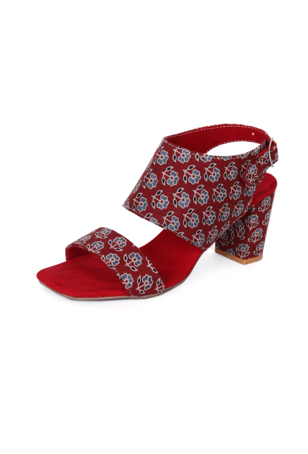 Floral Fusion Ajrakh Elegance Heels サイズ EU38