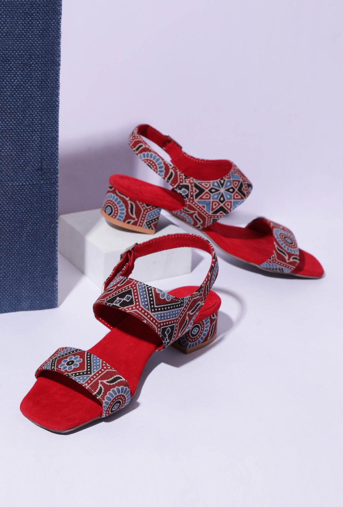 Heritage Harmony Red Ajrakh Bliss Heels サイズ EU38