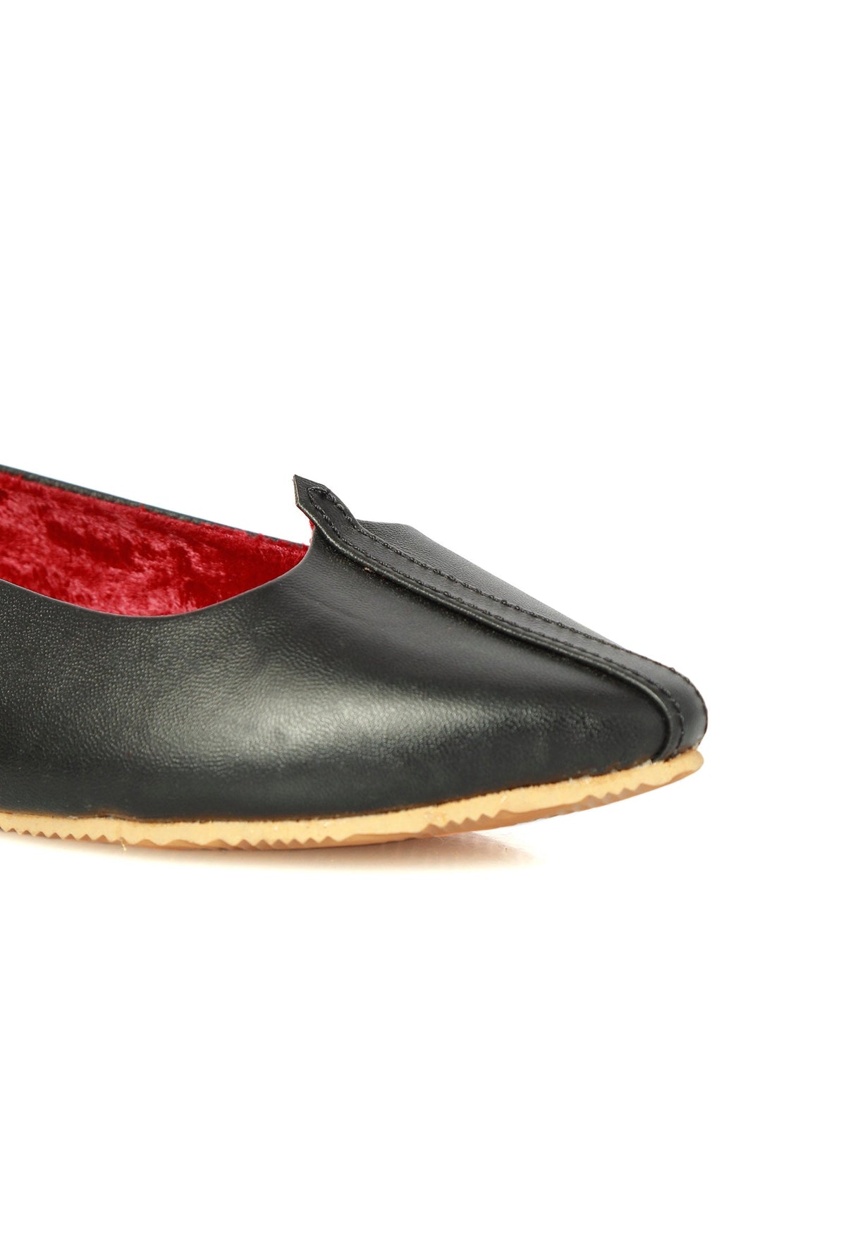 Black Cruelty-Free Leather Juttis サイズ EU40