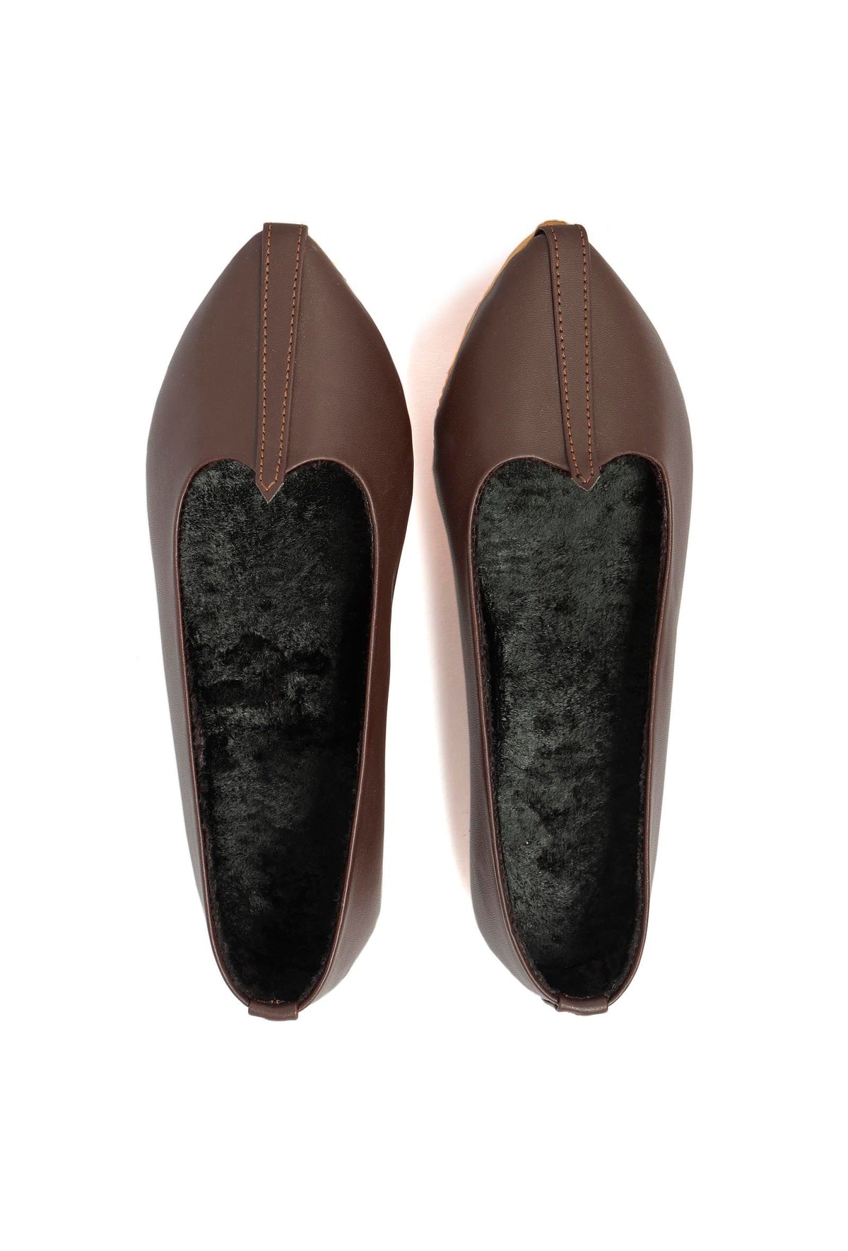 Chocolate Brown Cruelty-Free Leather Juttis サイズ EU39