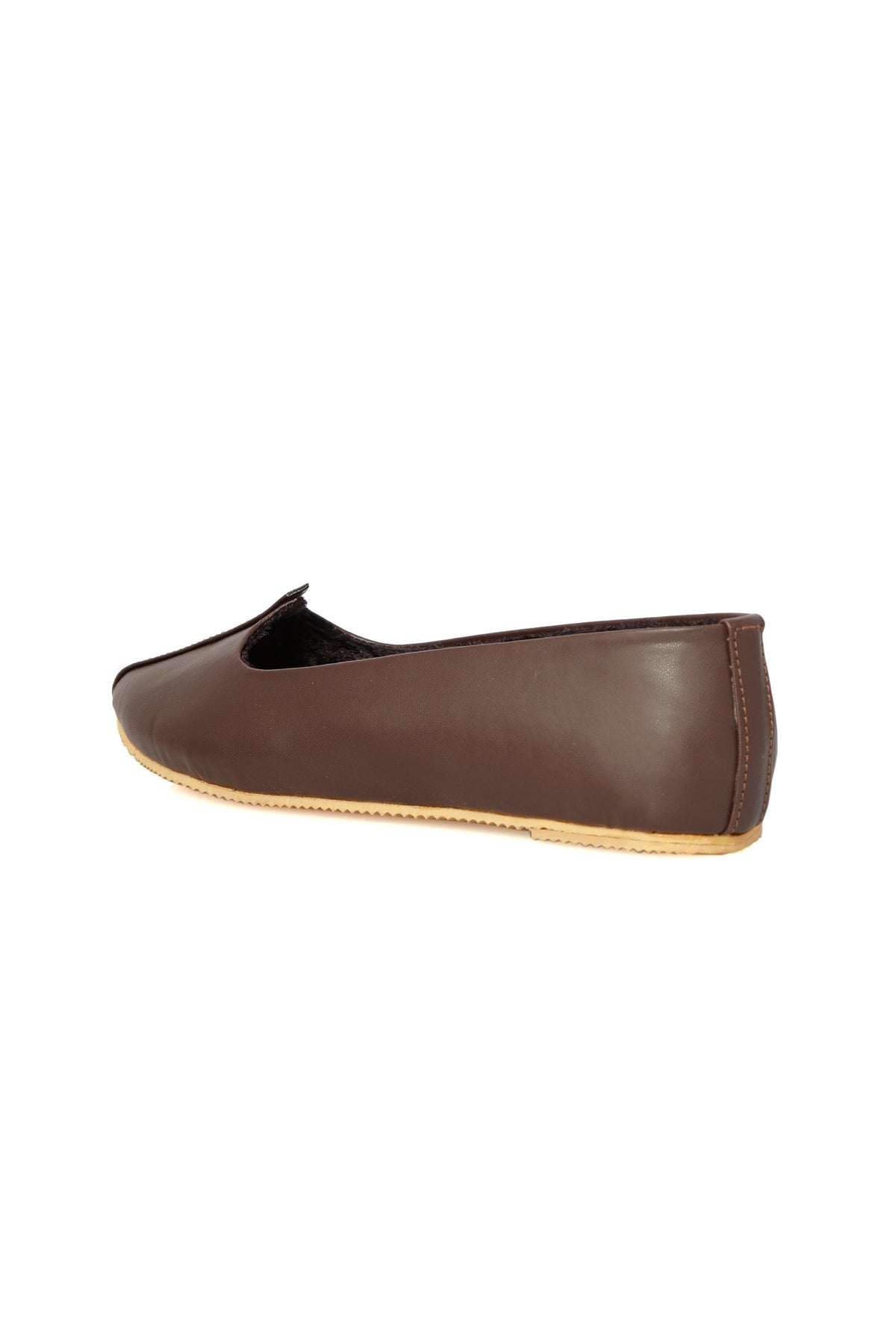Chocolate Brown Cruelty-Free Leather Juttis サイズ EU35