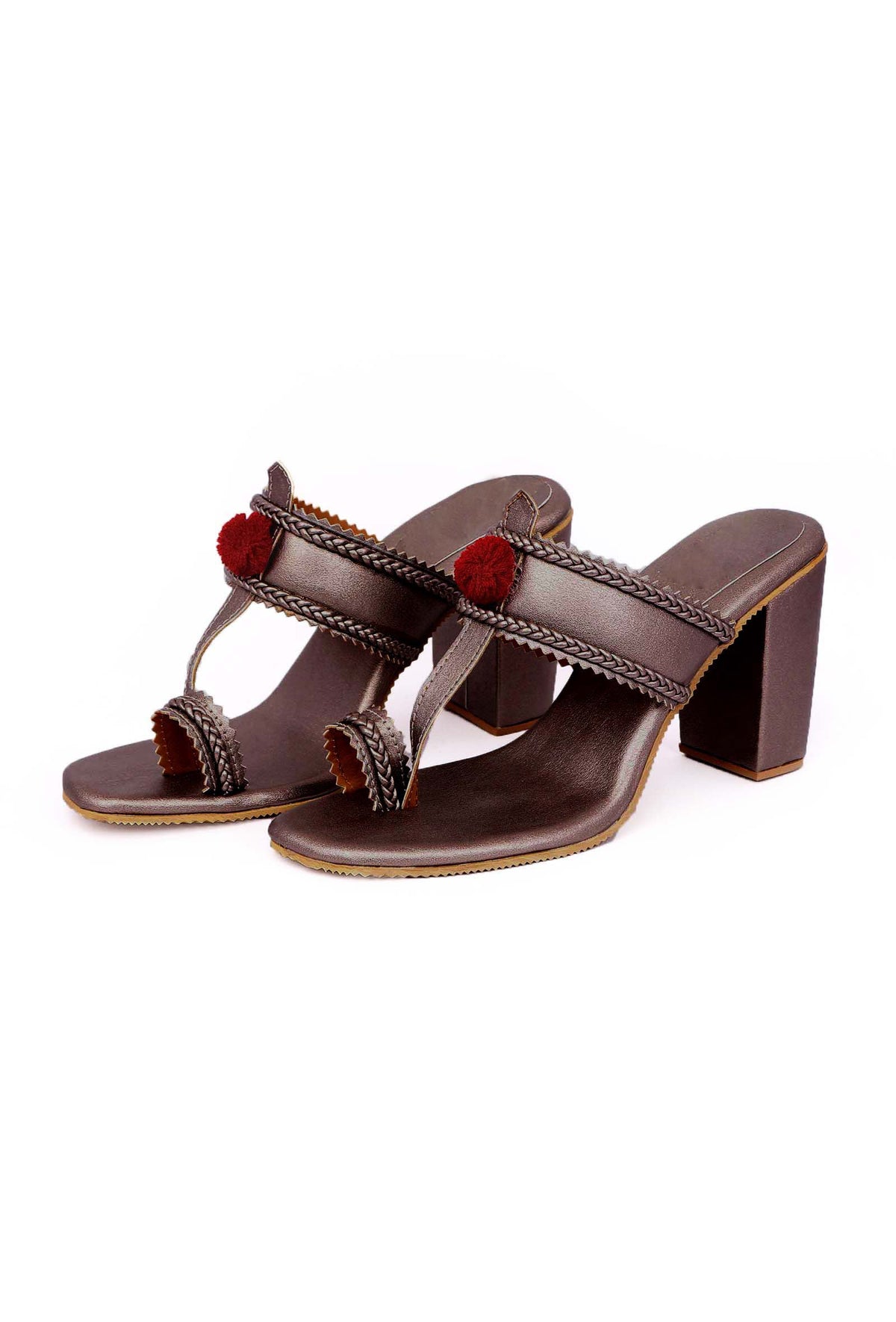 Silver Cruelty-Free Leather Heeled Sandals サイズ EU36