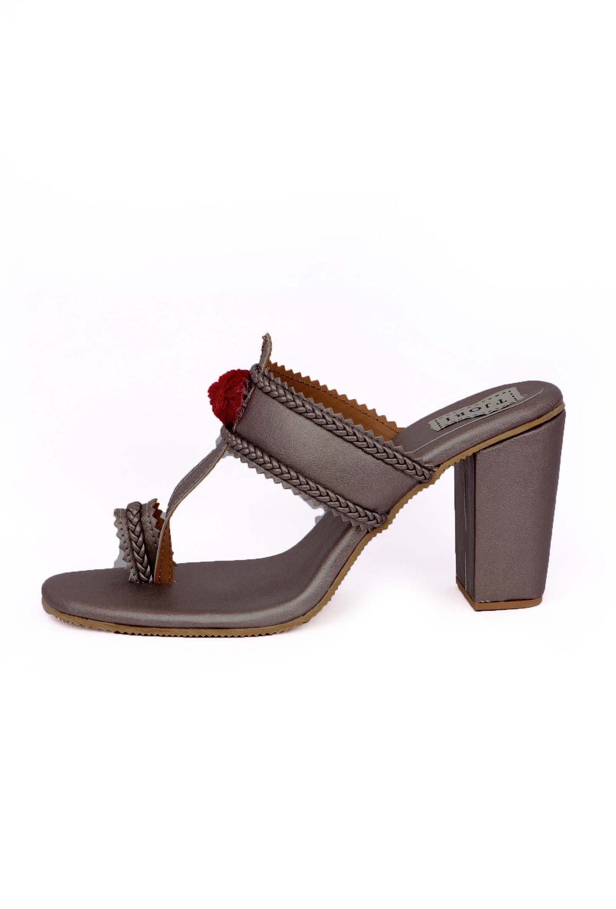 Silver Cruelty-Free Leather Heeled Sandals サイズ EU41