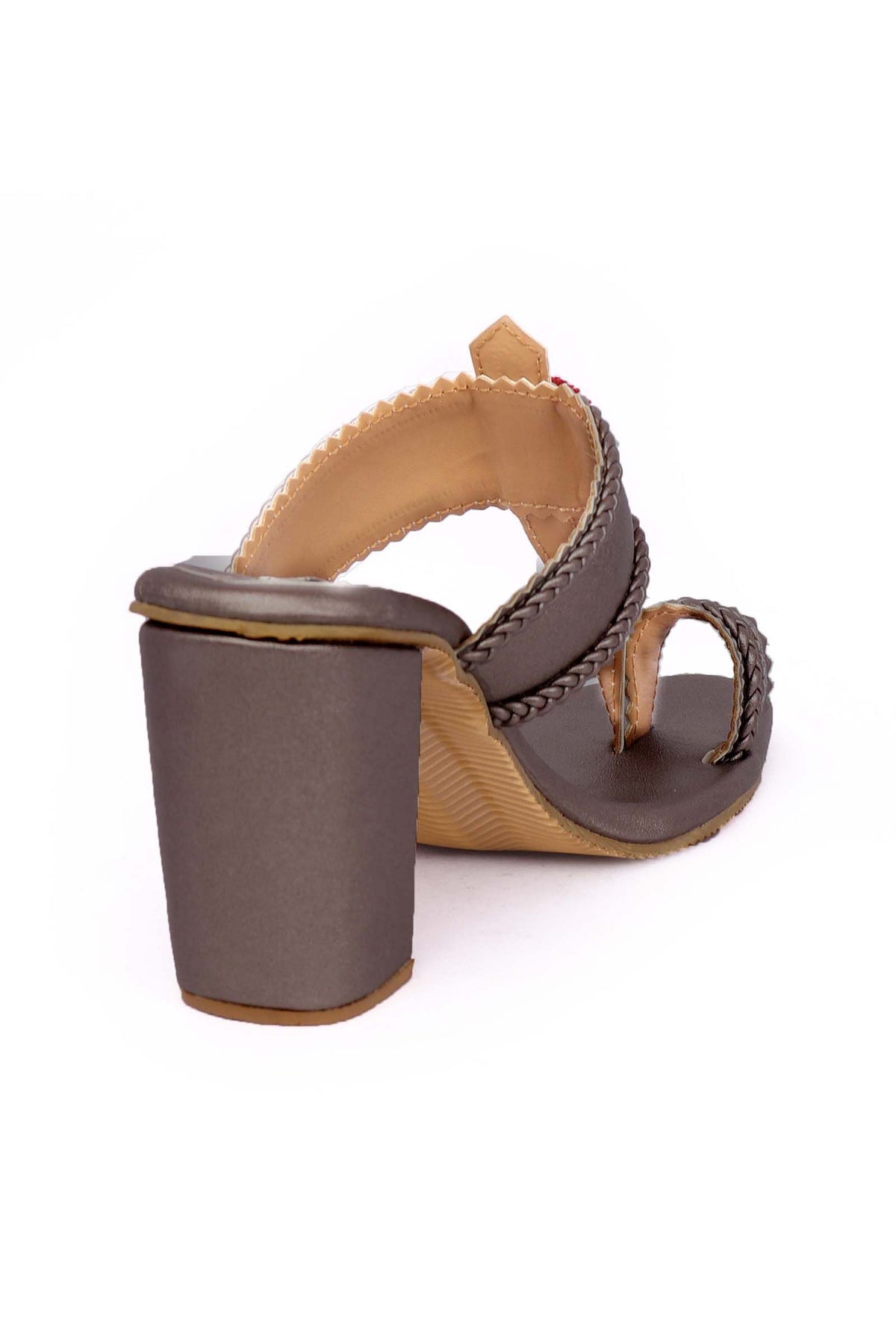 Silver Cruelty-Free Leather Heeled Sandals サイズ EU41