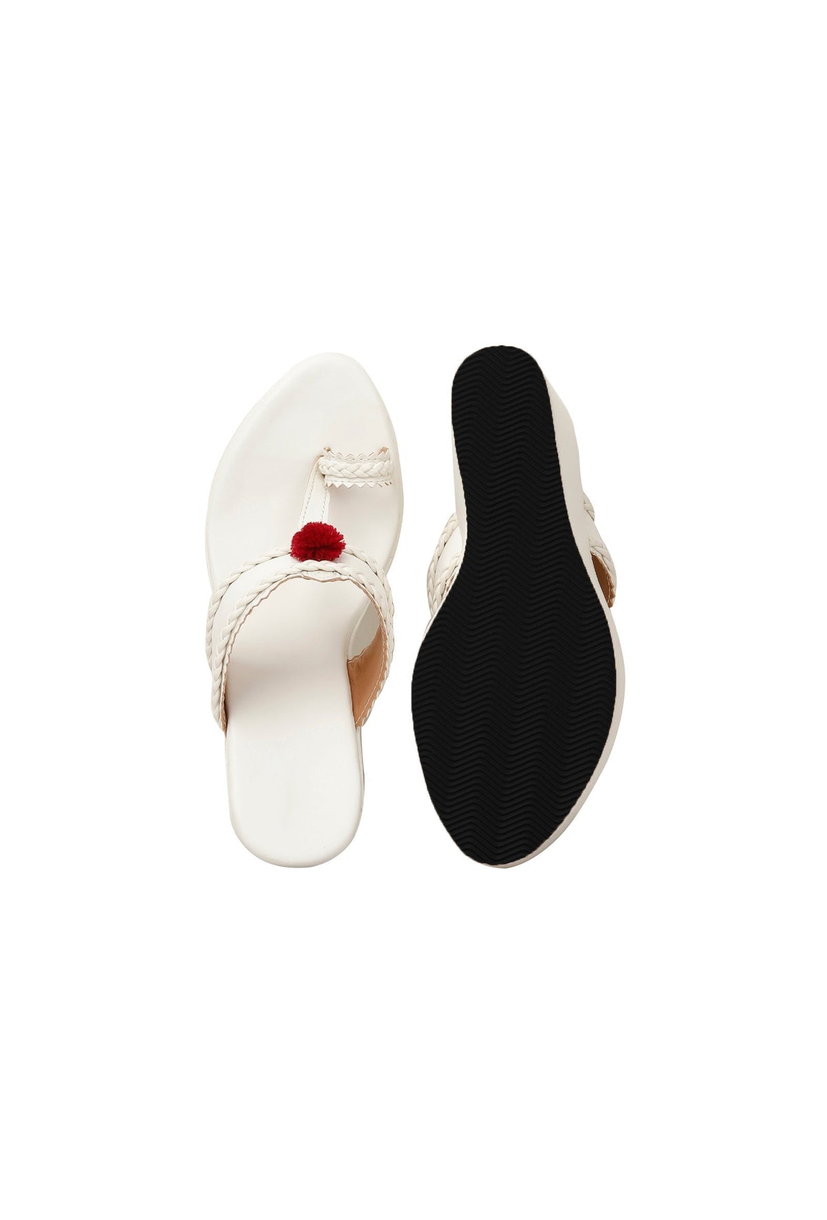 White Vegan Leather Wedges サイズ EU36