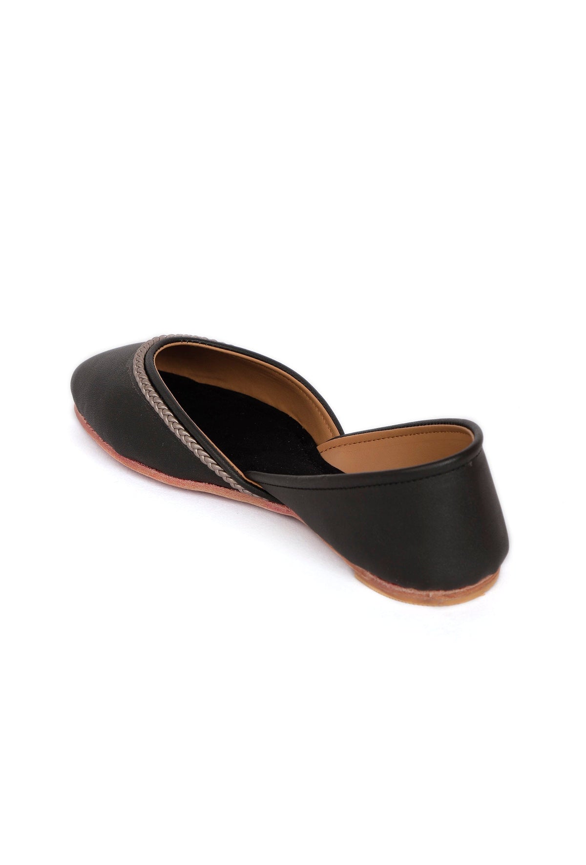 Black Chandini Braided Juttis サイズ EU38