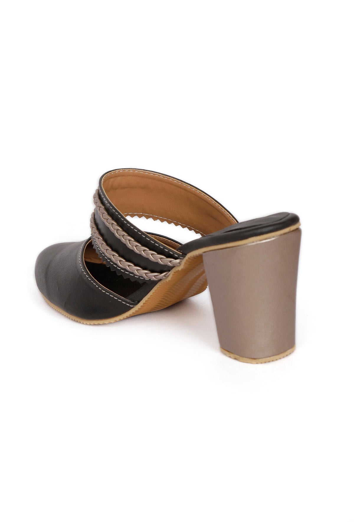 Black Chandini Braided Block Heels サイズ EU38