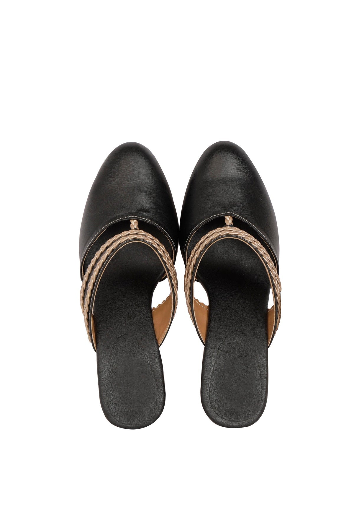 Black Sunheri Braided Block Heels サイズ EU38