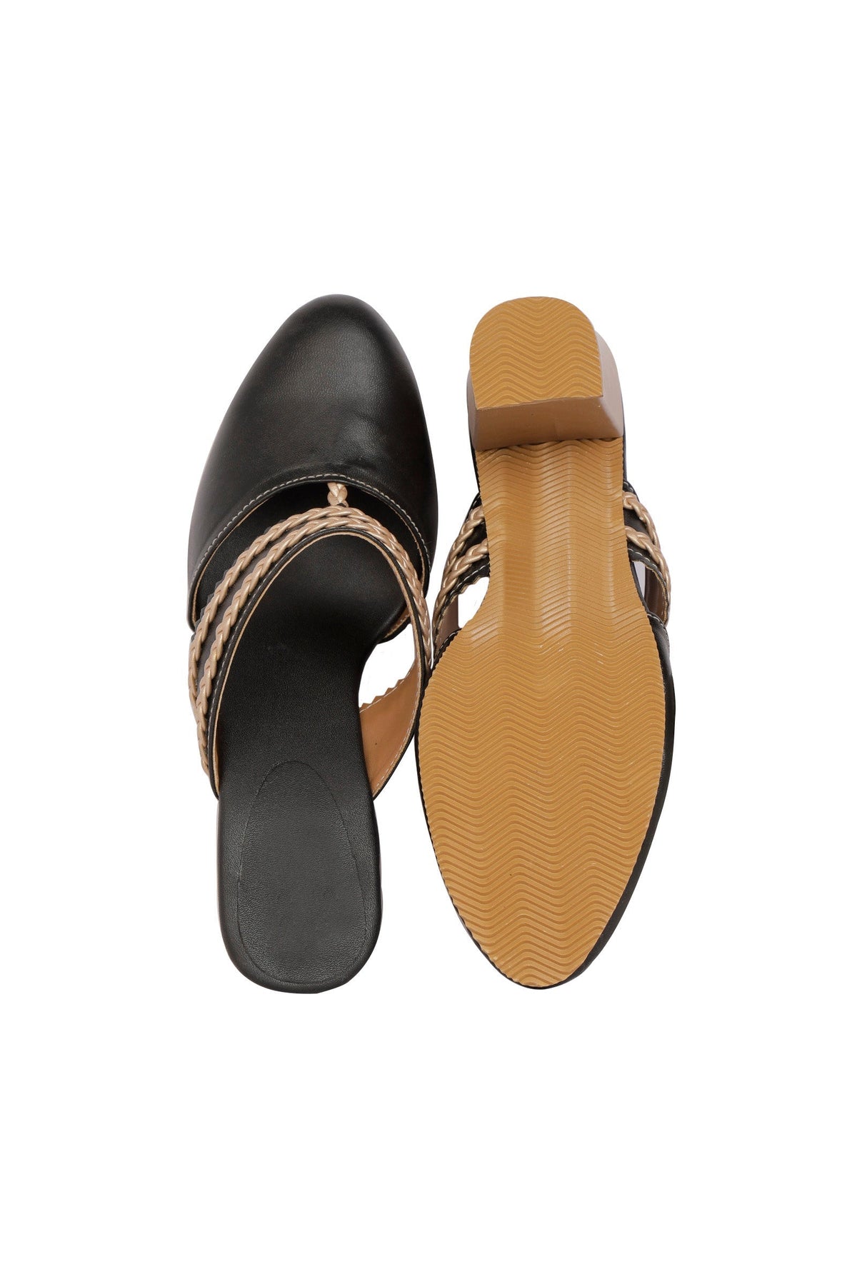 Black Sunheri Braided Block Heels サイズ EU36