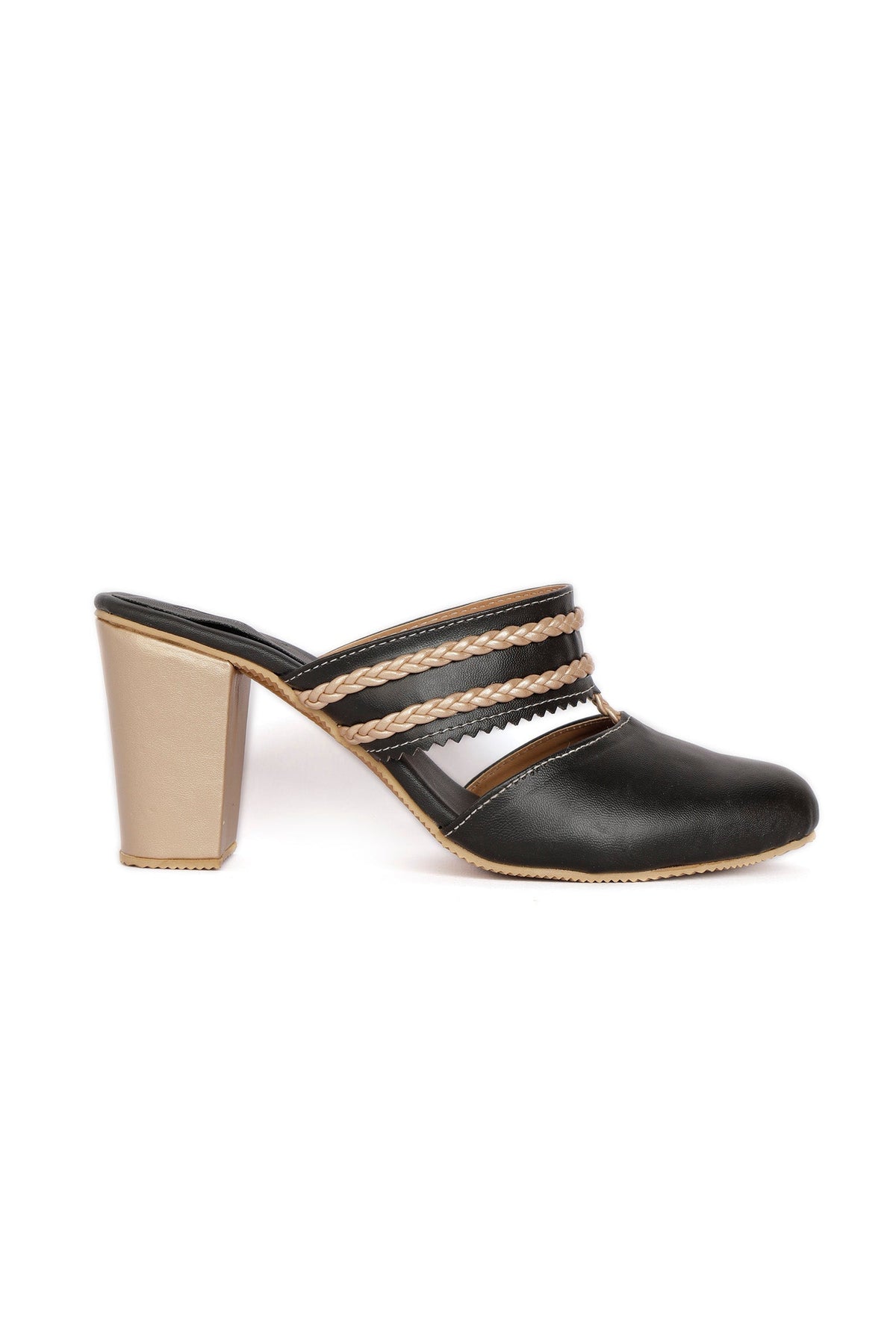 Black Sunheri Braided Block Heels サイズ EU38