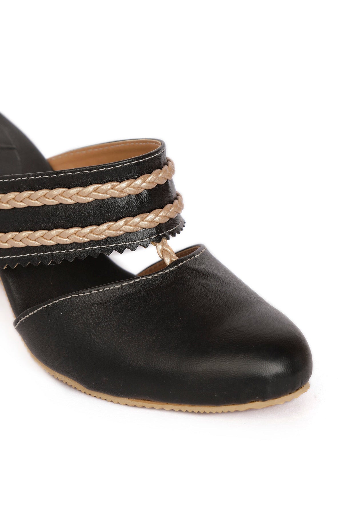 Black Sunheri Braided Block Heels サイズ EU38