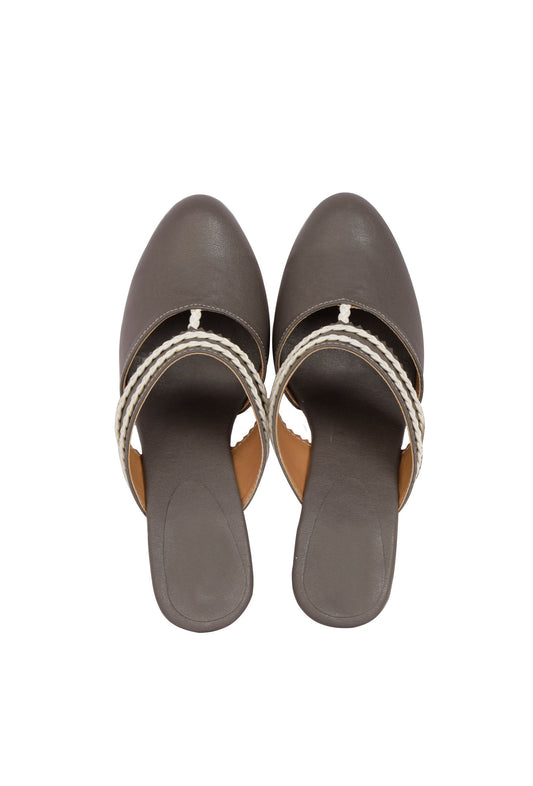 Grey Safed Braided Block Heels サイズ EU38