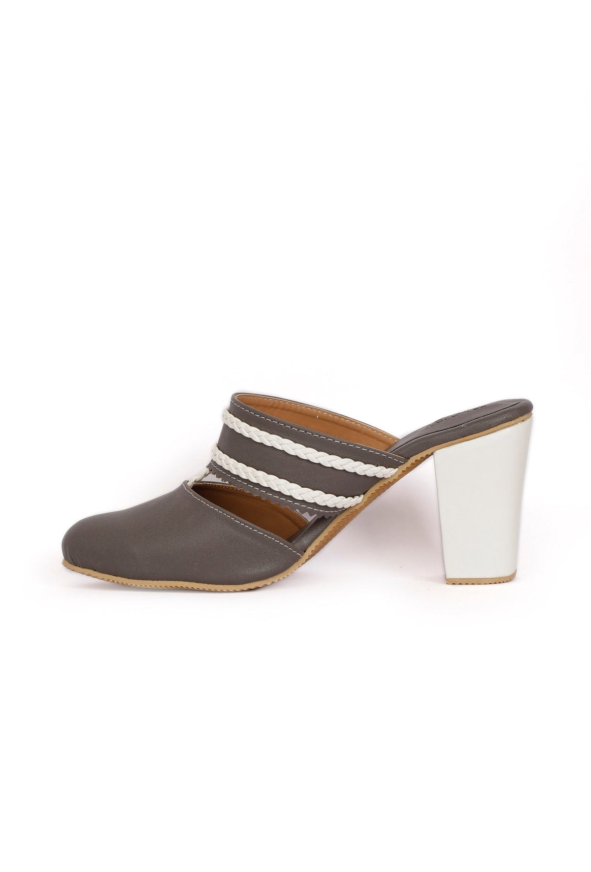 Grey Safed Braided Block Heels サイズ EU39