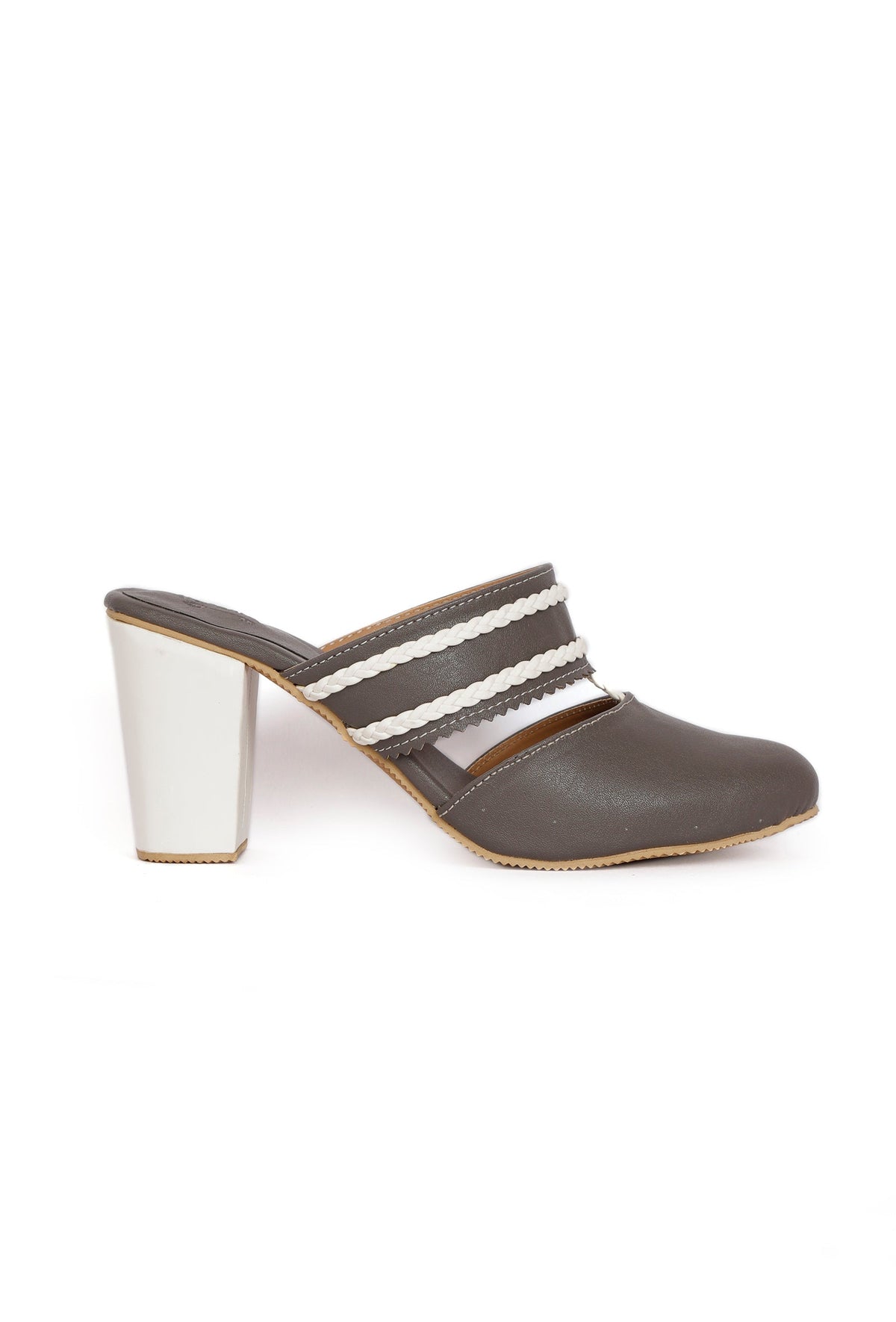 Grey Safed Braided Block Heels サイズ EU38