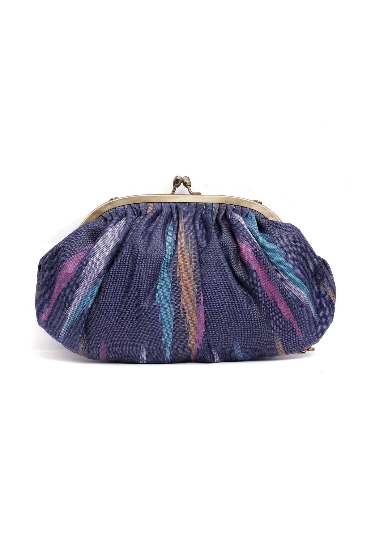 Violet Ikat Contrast Clutch