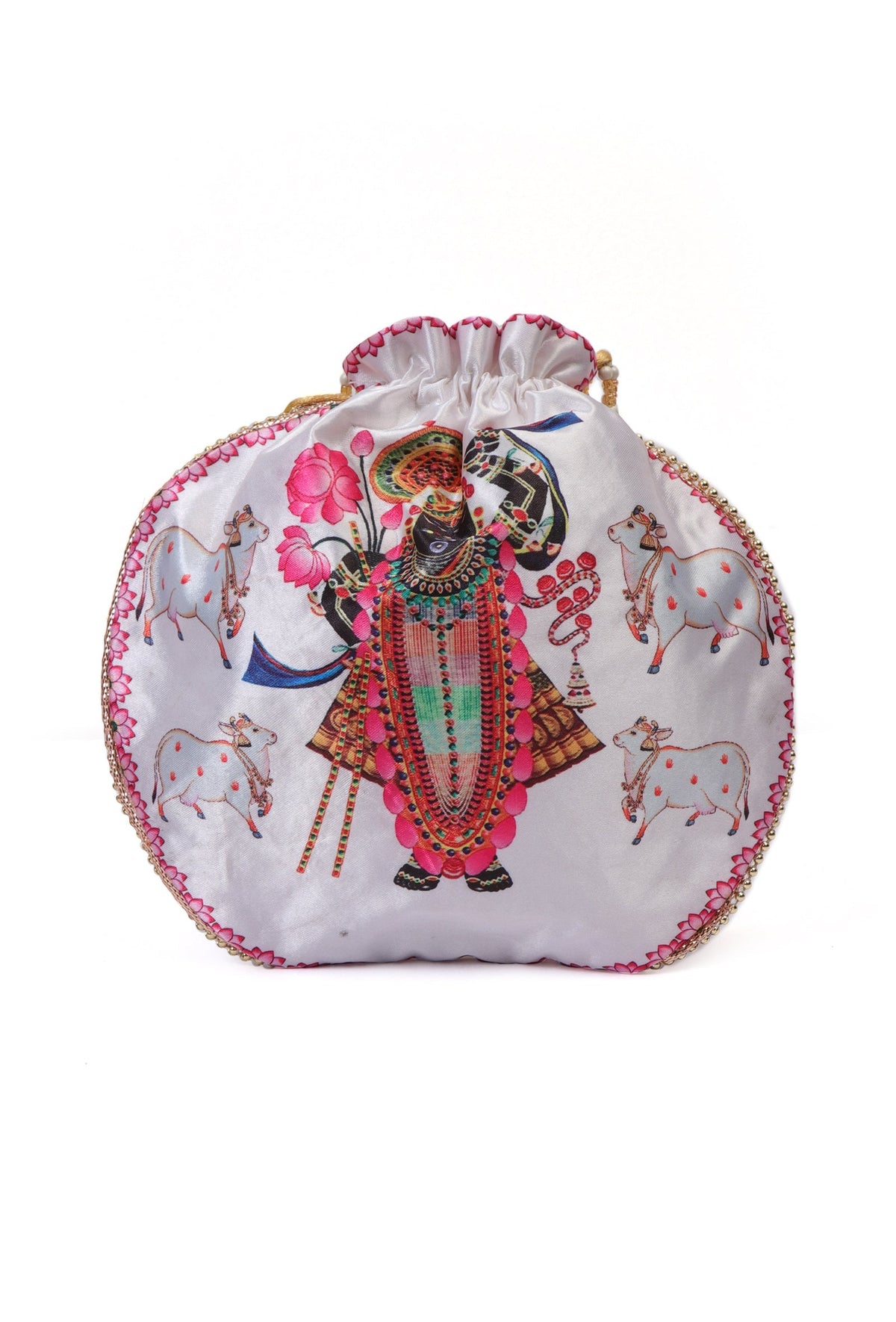 White Shreenath Blessings Potli