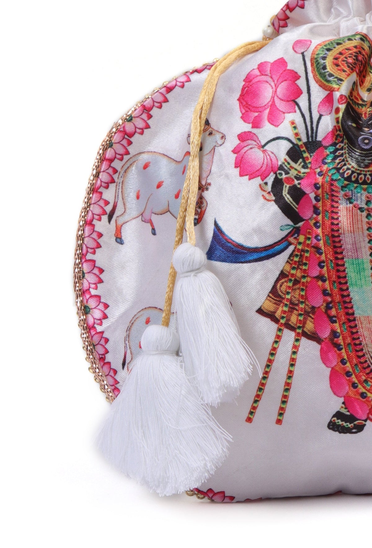 White Shreenath Blessings Potli