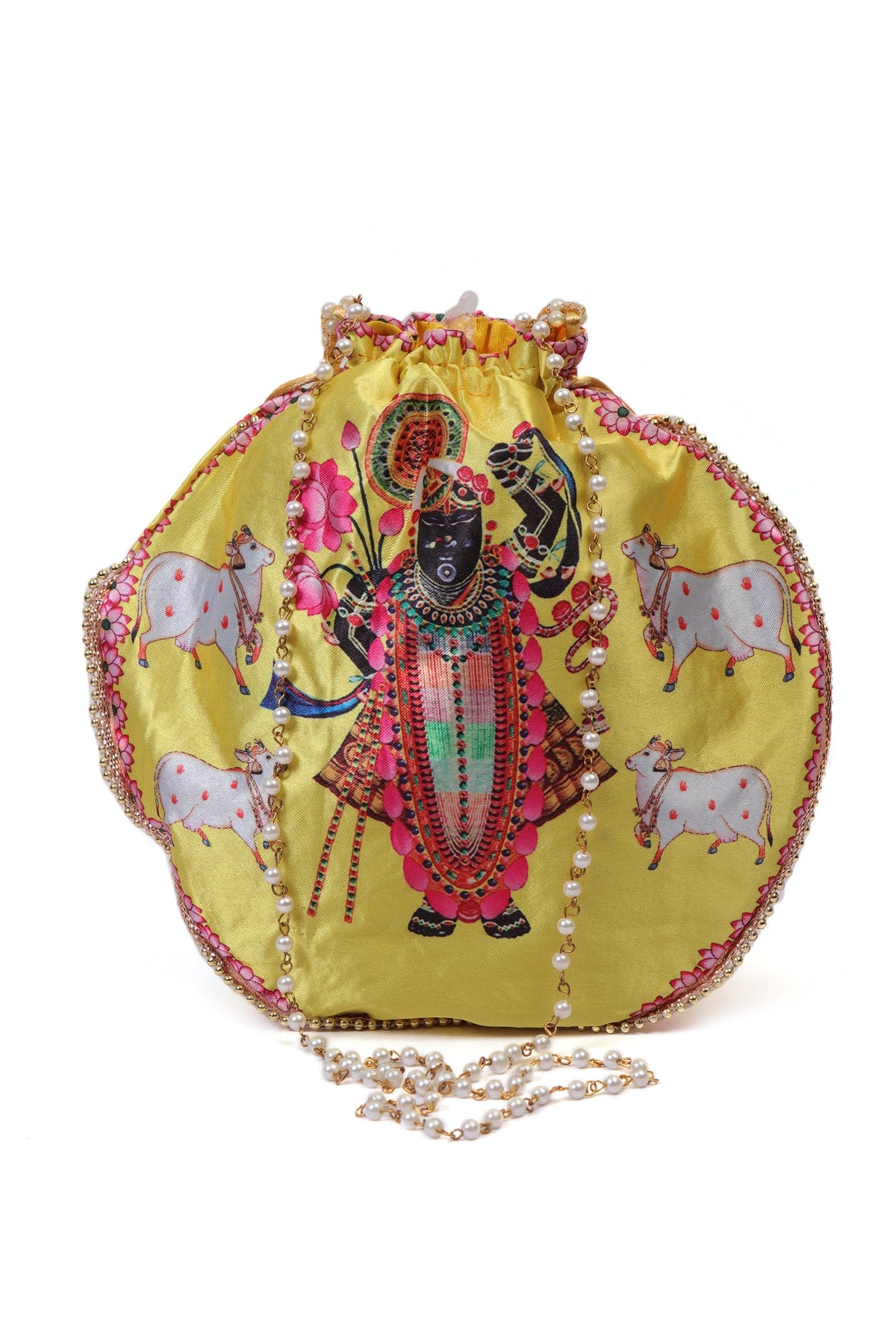 Radiant Yellow Shreenath Potli with Tassel
