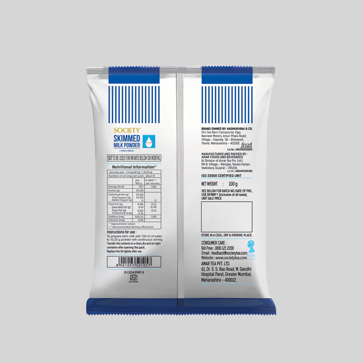 Skimmed Milk Powder - Pack of 3 100 g x 3