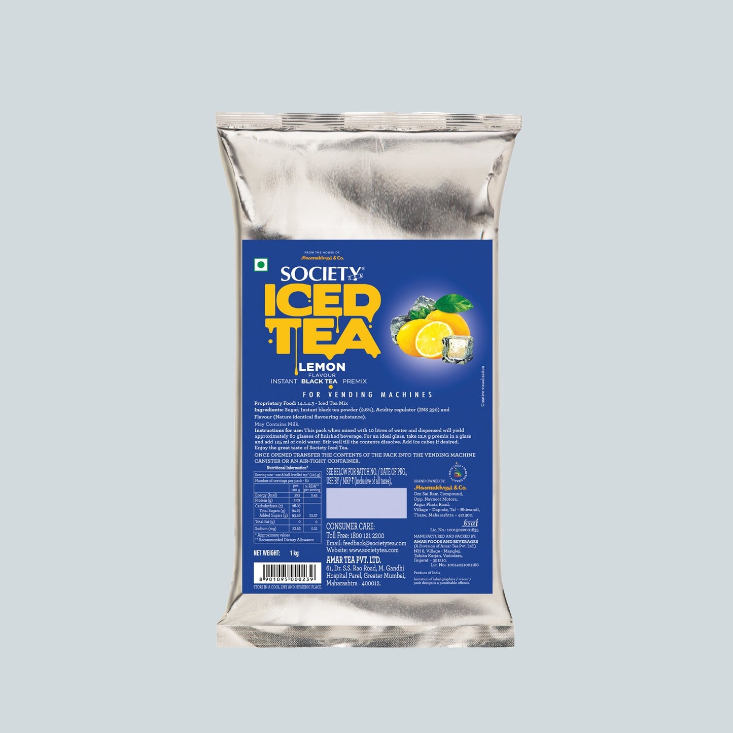 Society Iced Tea Lemon Black Premix Pouch 100 g