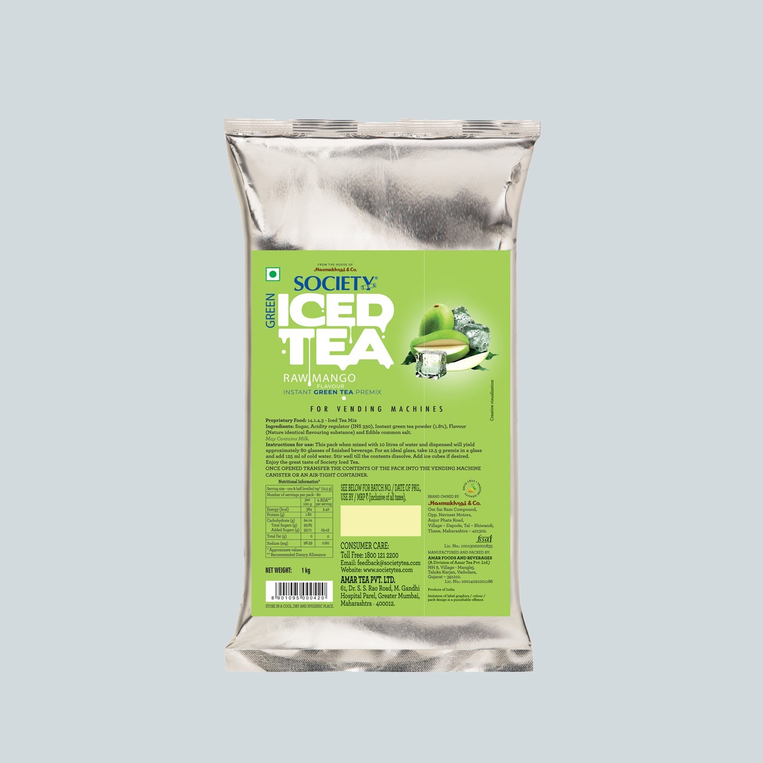 Society Iced Tea Raw Mango Premix Pouch 1 kg