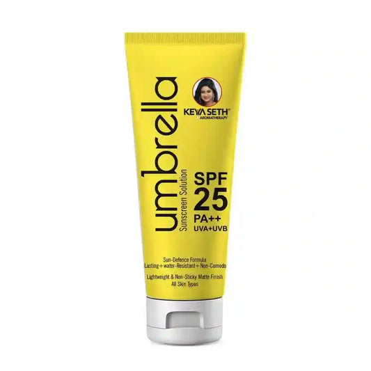 Umbrella Sunscreen Solution SPF 25 with PA+++ UV Protection, Sweat Resistant Formula Oil Control Enriched with Pure Essential Oil wheatgerm & Almond 100ml