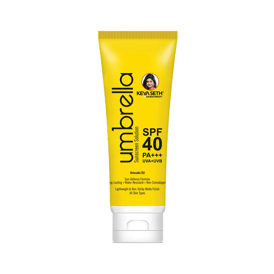 Umbrella Sunscreen Solution SPF 40, Broad Spectrum Protection, No White Cast, Lightweight Matte Finish with Avocado 100ml 100ml