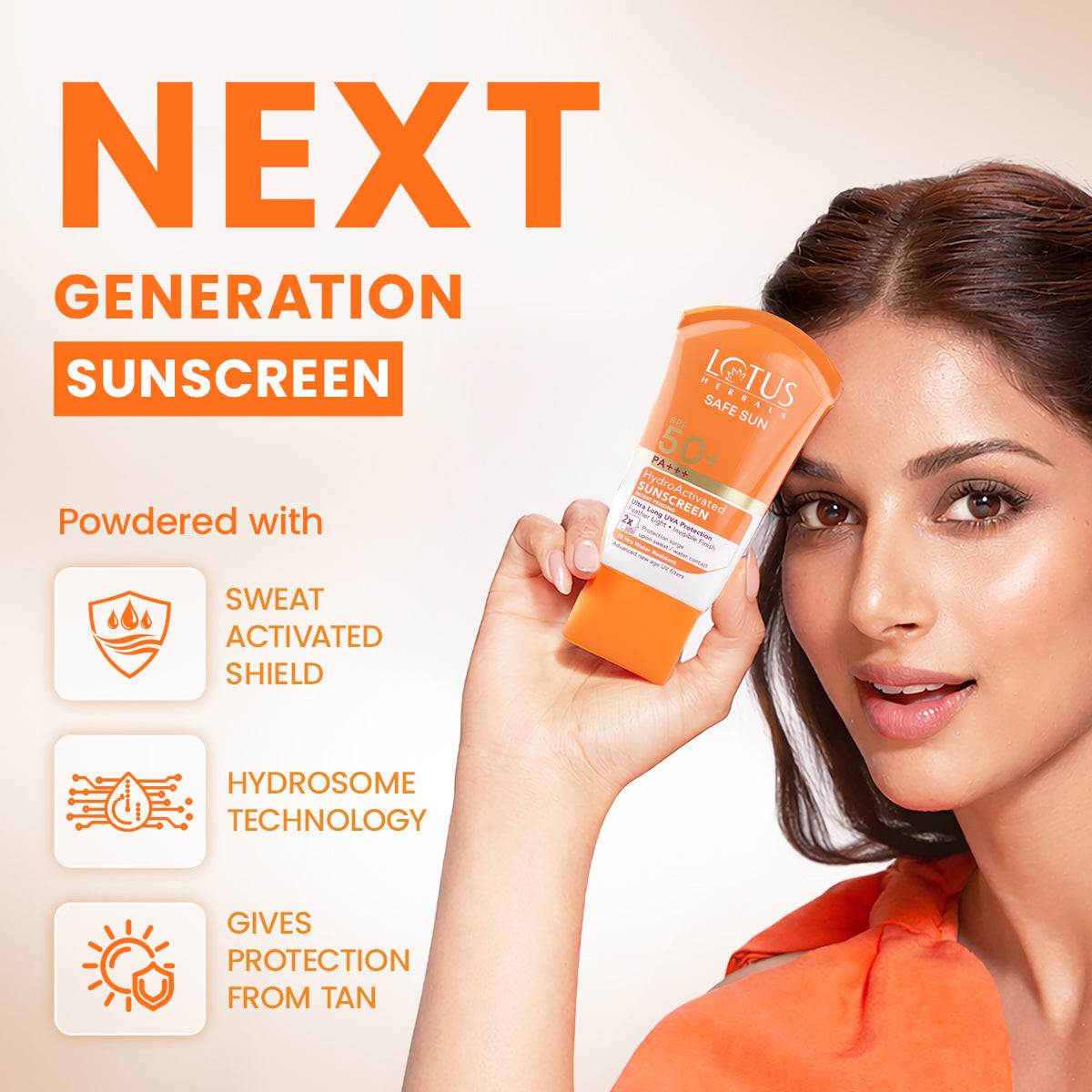 Safe Sun HydroActivated Sunscreen SPF 50+ PA+++ 50ml