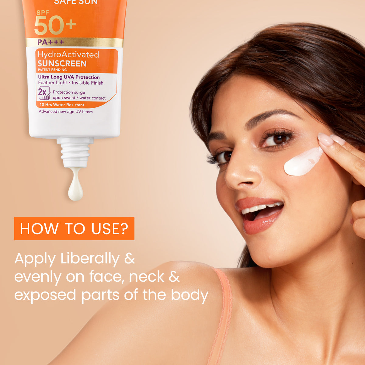 Safe Sun HydroActivated Sunscreen SPF 50+ PA+++ 50ml