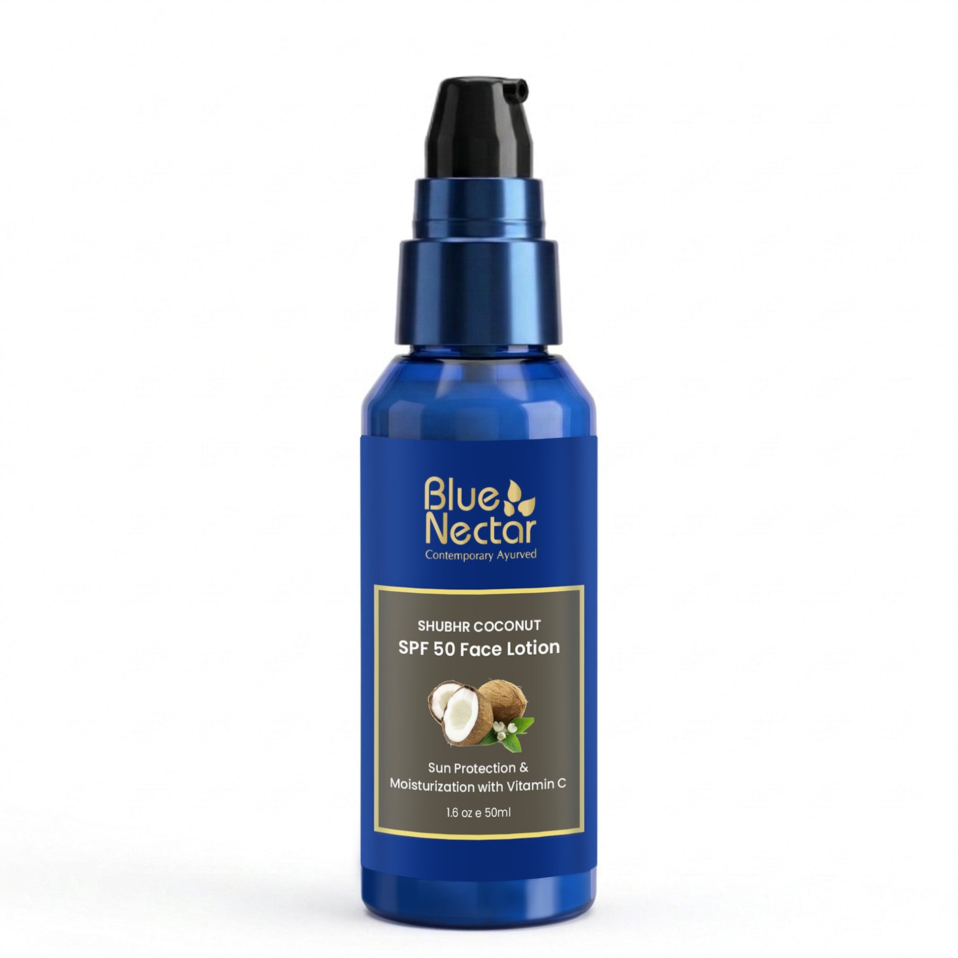 Shubhr Coconut Sunscreen SPF 50 Face Lotion for Sun Protection (18 herbs, 50ml) 50ml