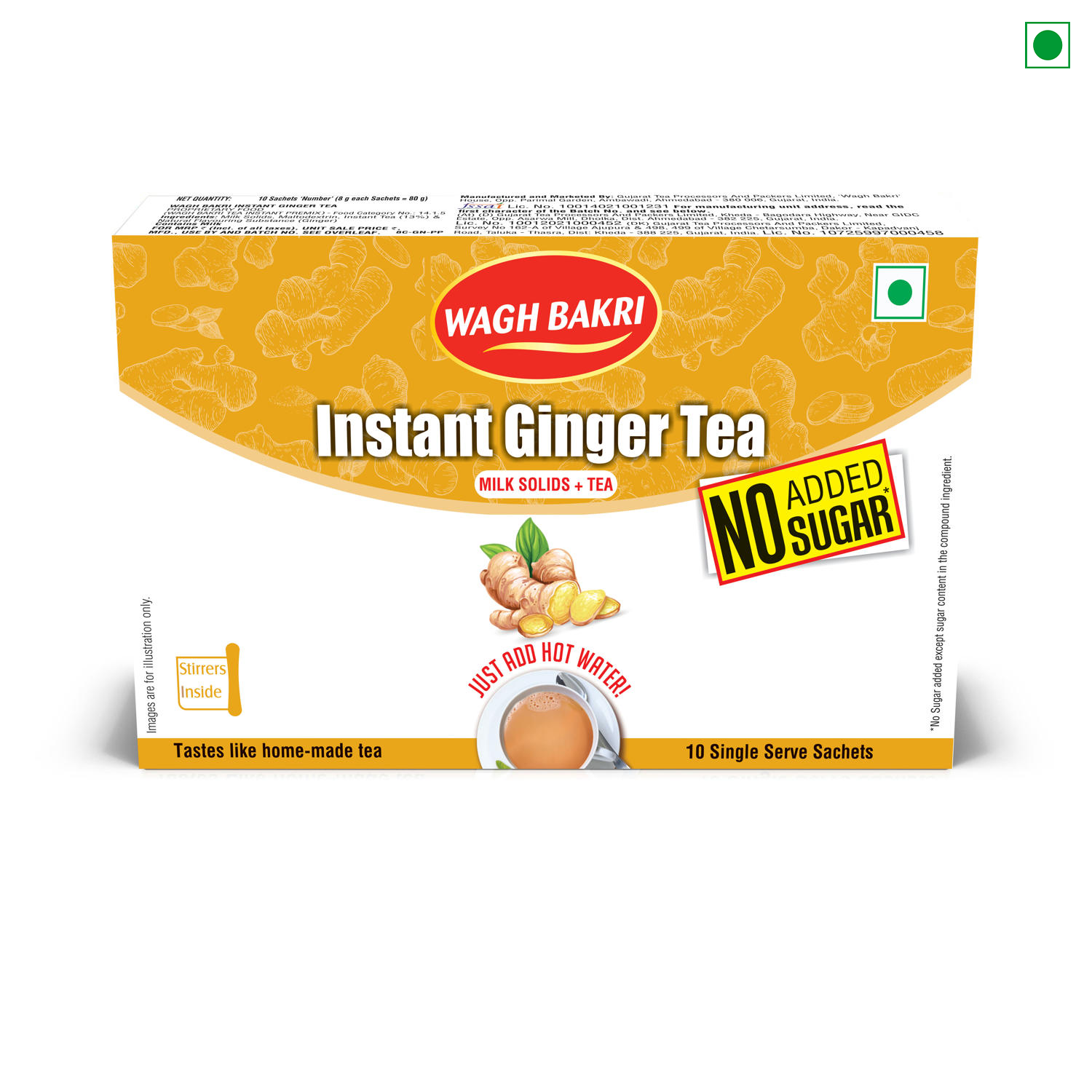 Instant Tea Premix Ginger - No Added Sugar