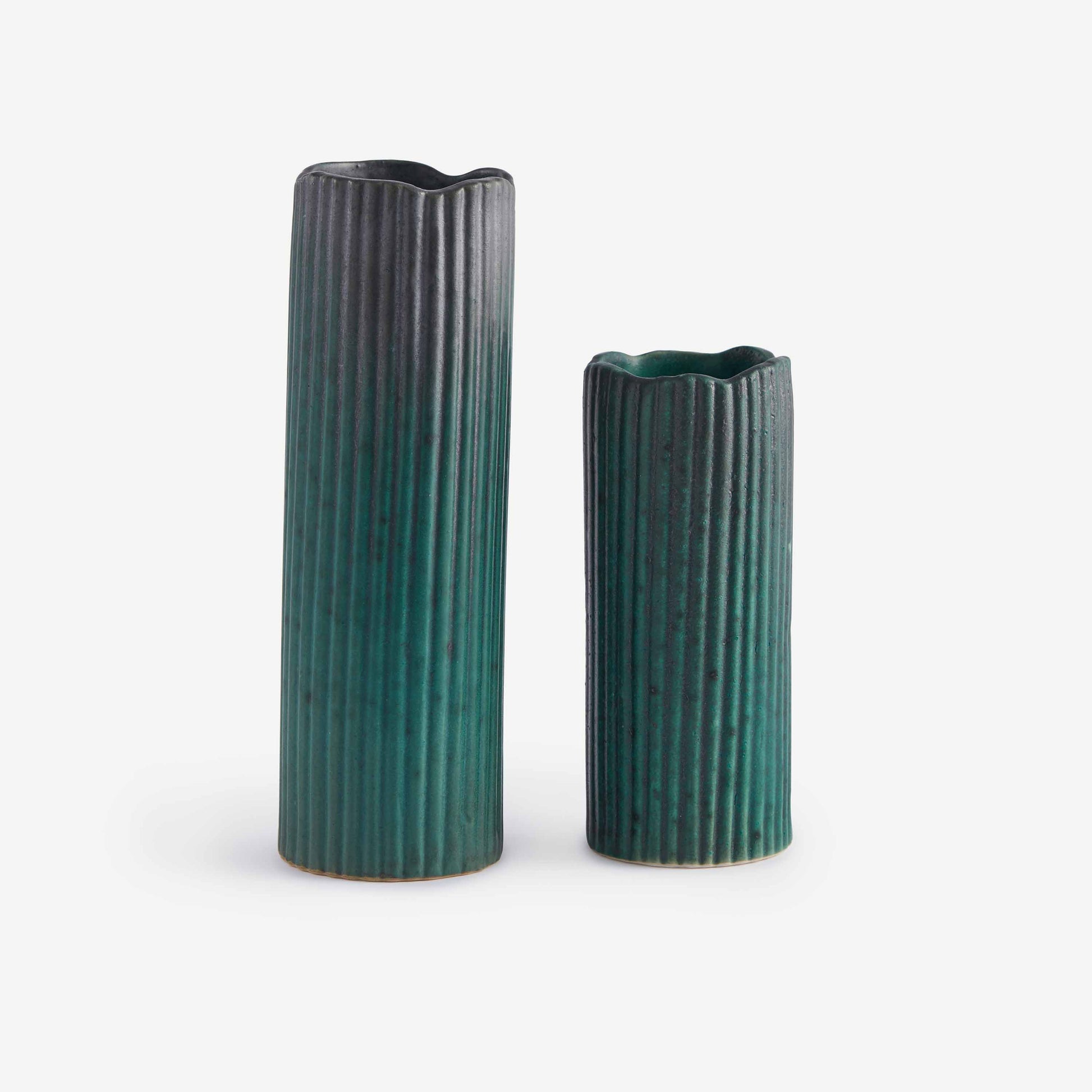 GENIL VASE (SET OF 2) 11.2(長) x 11.2(幅) x 15.1(高)；直径: 11.2