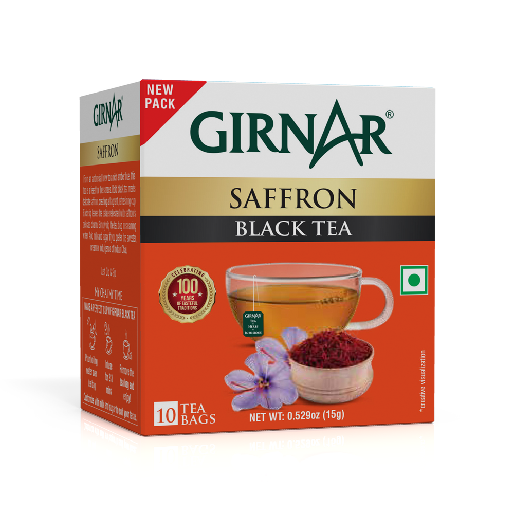 Black Tea Bags - Saffron 10 Tea Bags