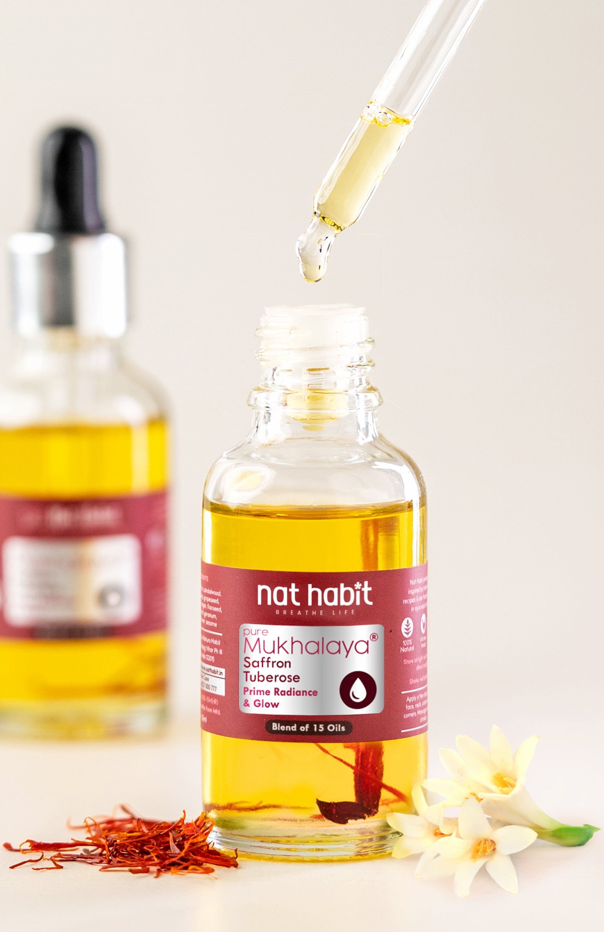 Pure Saffron Tuberose Mukhalaya Face Oil 30ml