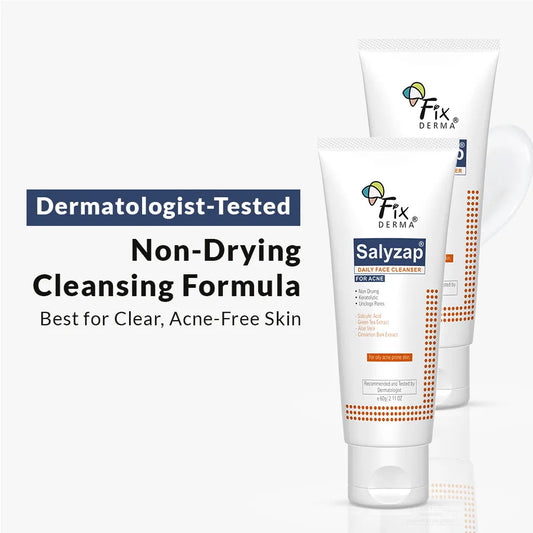 【Fixderma】 Salyzap Daily Face Cleanser 60g Pack of 2｜サリザップ デイリーフェイスクレンザー 2個セット｜60gx2