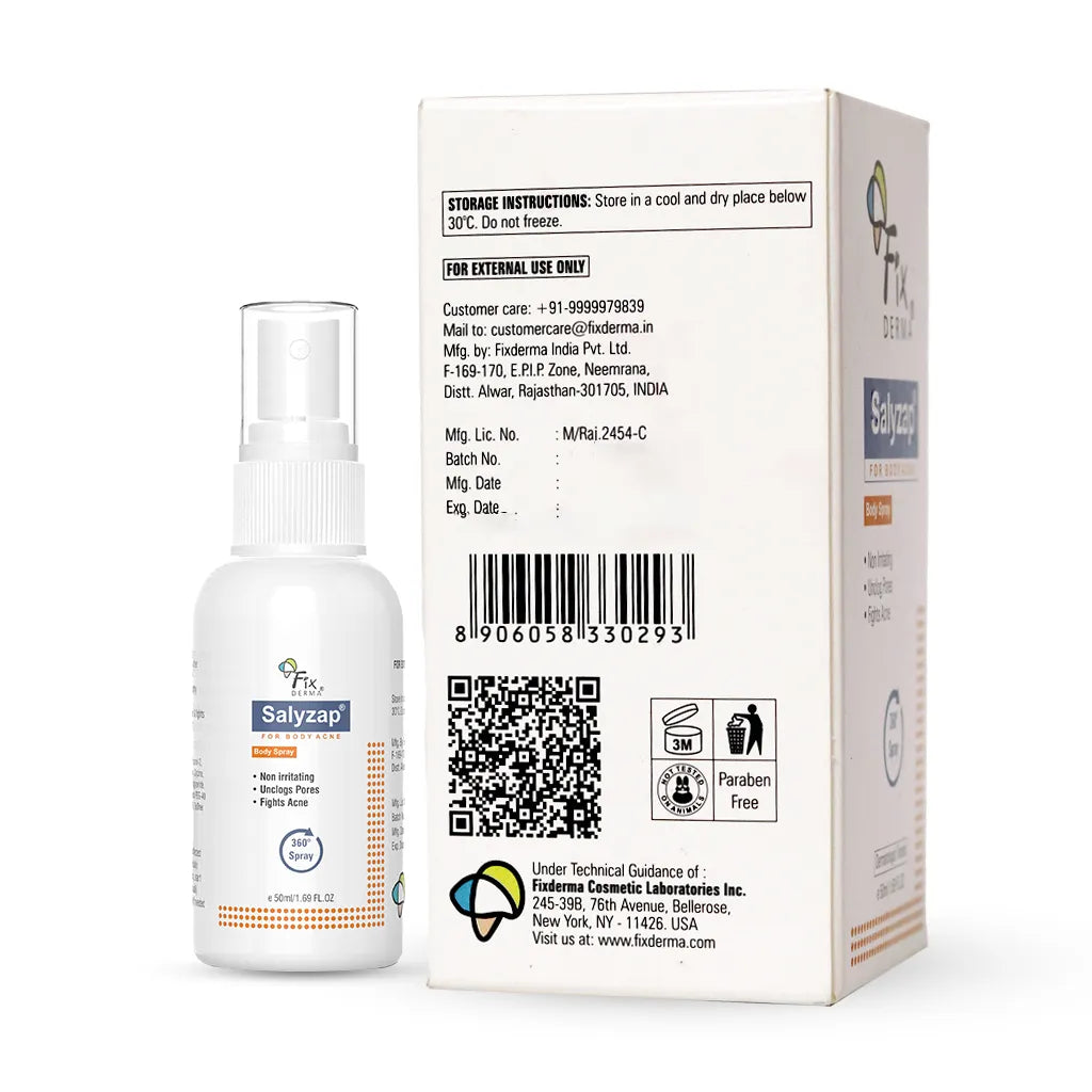 Salyzap Spray for Body Acne 100ml