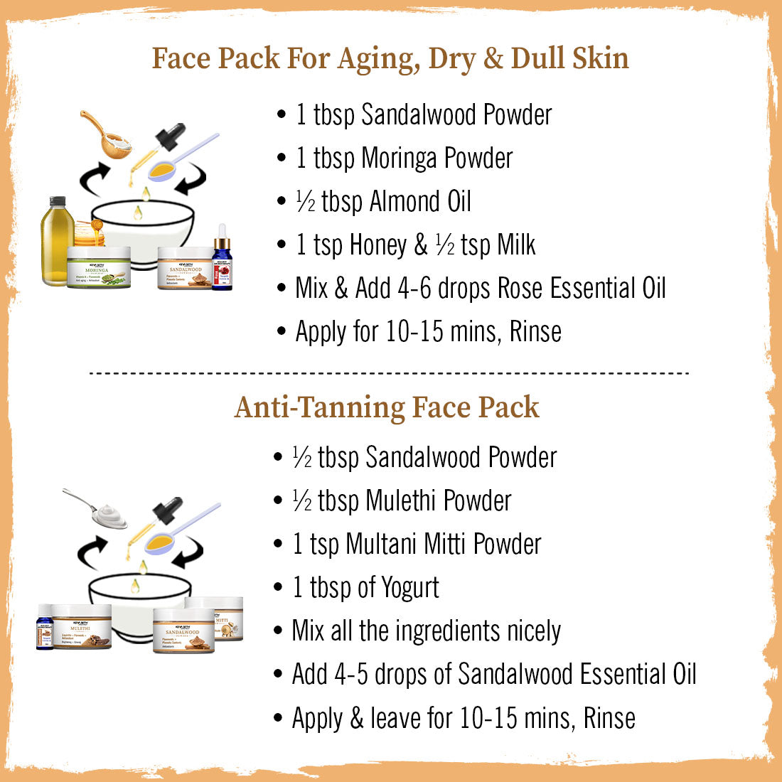 Sandalwood Powder Face Pack with Phenolic Contents & Flavonoids for Tan Removal, Acne Reduction, Anti-Aging, Cooling & Even Skin Tone 100g