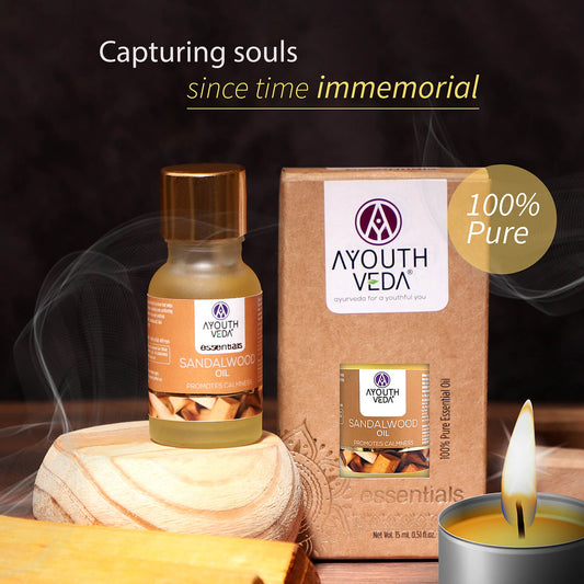 100% Pure Sandalwood Essential Oil | Therapeutic-Grade Calming Aroma | Promotes Relaxation, Mental Clarity & Inner Peace | Ideal for Diffusion & Aromatherapy | 15 ml 15ml