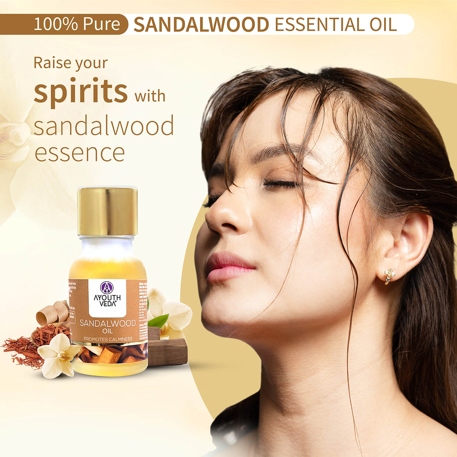 100% Pure Sandalwood Essential Oil | Therapeutic-Grade Calming Aroma | Promotes Relaxation, Mental Clarity & Inner Peace | Ideal for Diffusion & Aromatherapy | 15 ml 15ml