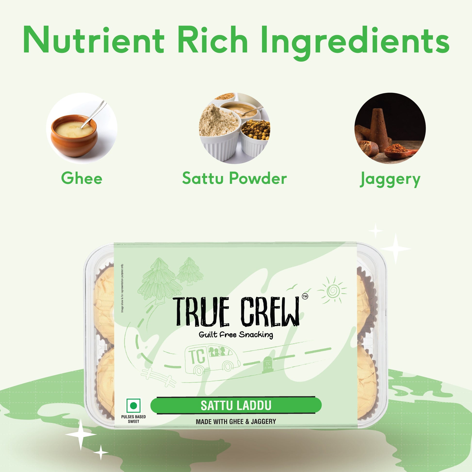 TRUE CREW - Sattu Laddu, 180 g 180g