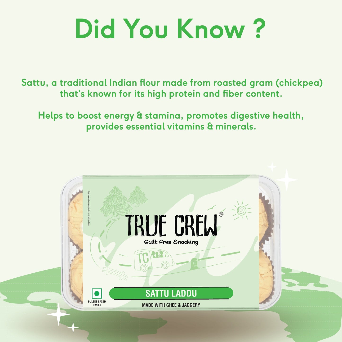 TRUE CREW - Sattu Laddu, 180 g 180g
